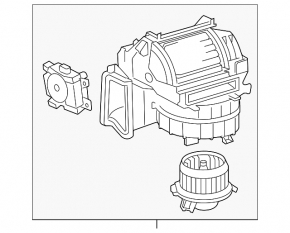 Bare fan housing, right side of Toyota Camry v55 15-17 USA