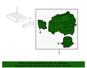 Bare fan housing, right side of Toyota Avalon 13-18