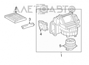 Bare fan housing, right side of Toyota Avalon 13-18