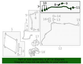 Lexus RX450h 20-22 air conditioner compressor-heater hose