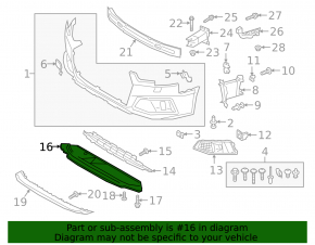 Front bumper guard for Audi A4 B9 19