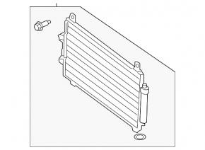 Air conditioning radiator condenser Nissan Pathfinder 13-20 TYC