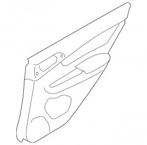 Door trim card rear right Subaru XV Crosstrek 13-17 leather, black