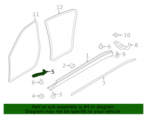 Front left threshold bracket Porsche Panamera 10-16