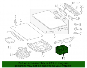 Trunk organizer Mercedes GLC 16-22