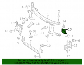 Upper left radiator bracket Mercedes Metris W447 16-23