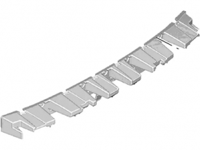 Ford Escape MK3 13-19 rear bumper absorber cracked, missing element