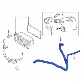 Intercooler pipe left Ford Fusion mk5 13-20 1.5T