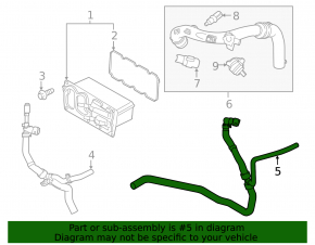 Intercooler pipe left Ford Fusion mk5 13-20 1.5T