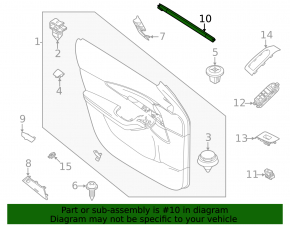 Glass seal inside front right door Mazda CX-30 20-