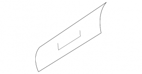 Ford Escape MK3 17-19 Tailgate Molding Trim for Camera, 2-Piece