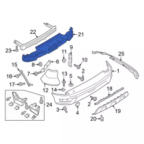 Rear Bumper Absorber Ford Ecosport 18-22