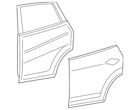 Bare rear left door Nissan Rogue Sport 17-19