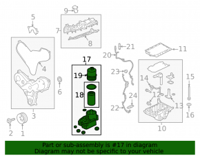 Oil filter housing Land Rover Discovery 17-20 3.0d