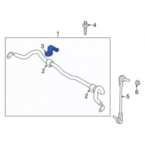 Front stabilizer bar mounting bracket left Ford Escape MK4 20-24