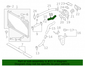 Mitsubishi Outlander 14-20 3-piece upper cooling hose assembly