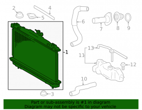 Radiator cooling water Toyota Camry v55 15-17 2.5 usa