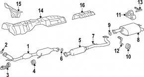 Exhaust line middle part Toyota Camry v70 20-24 2.5 AWD