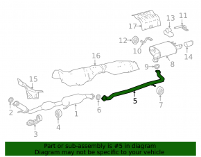 Exhaust line middle part Toyota Camry v70 20-24 2.5 AWD