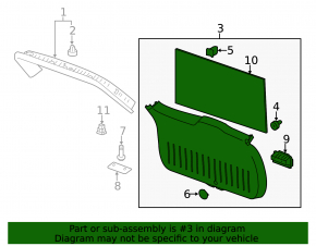 Lower Trunk Door Trim Chevrolet Equinox 10-17 Electric