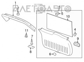 Lower Trunk Door Trim Chevrolet Equinox 10-17 Electric