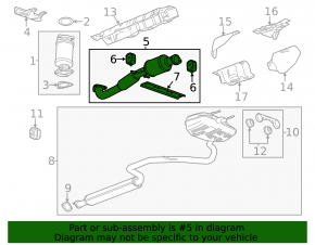 Intake pipe with catalytic converter Chevrolet Malibu 13-14 hybrid