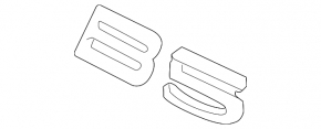 Volvo S60 22-22 trunk lid emblem B5