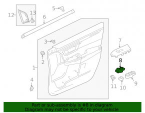 Front right window lift control Honda CRV 17-22