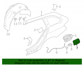 Fuel filler flap BMW 3 F30 14-18