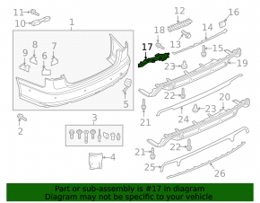 Left muffler tip mount Audi A6 C7 16-18 rest