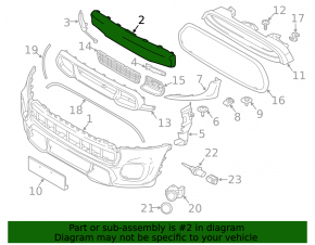 Front bumper cover Mini Cooper F56 3d 14-19 prerest, for parking sensors