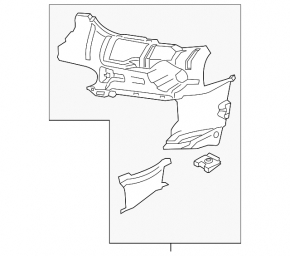 Right fog light bracket for BMW X1 F48 16-19 M-Sport