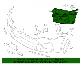 Left fog light bracket for BMW 5 G30 21-23 M5
