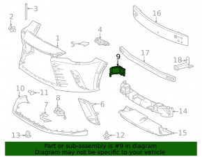 Right fog light bracket for Lexus RX350 RX350h RX450h 23-26 Japan built