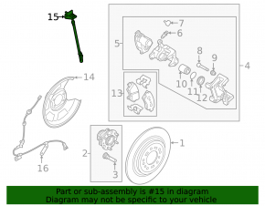 Rear left brake hose Hyundai Tucson 22-25