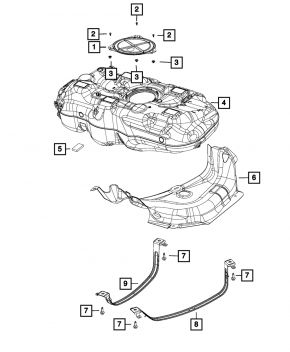 Fuel tank Fiat 500L 14-19 1.4T