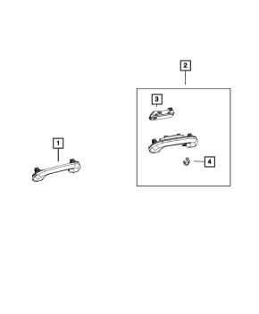 Ceiling handle rear right Jeep Compass 22- gray
