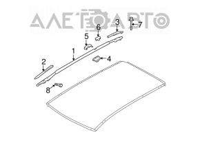 Right roof lining for Nissan Murano z50 03-07