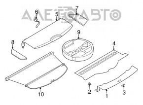 Nissan Rogue 14-20 trunk opening trim beige