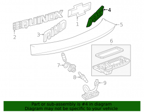 Emblem inscription RS tailgate Chevrolet Equinox EV 24-26