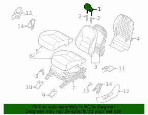 Front left headrest for Infiniti QX50 19-21, beige leather, gray stitching