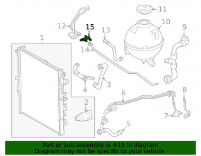 Cooling system valve Mercedes GLC 16-22 tee