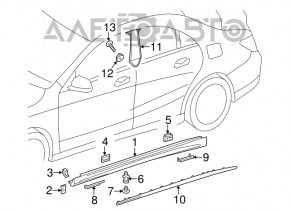 Left threshold Mercedes CLA 14-19 simple