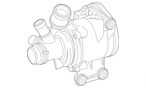 Water pump Mercedes W167 GLE 450 20-23 3.0h