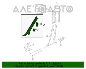 Front pillar trim left Mazda3 MPS 09-13