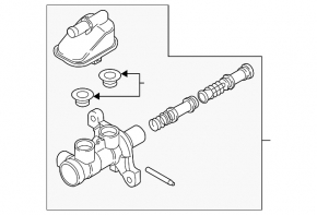 Brake master cylinder with reservoir Nissan Murano z51 09-14