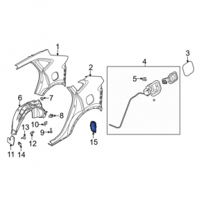 Ventilation shield left small Ford Escape MK4 20-