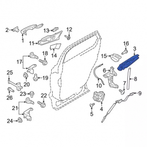 Ford Fusion mk5 13-20 keyless front right door handle mechanism