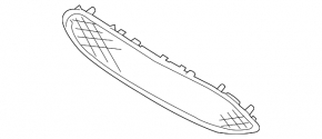 Ford Focus mk3 15-18 radiator grille rest chrome frame, broken mount