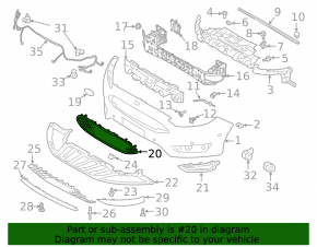 Ford Focus mk3 15-18 radiator grille rest chrome frame, broken mount